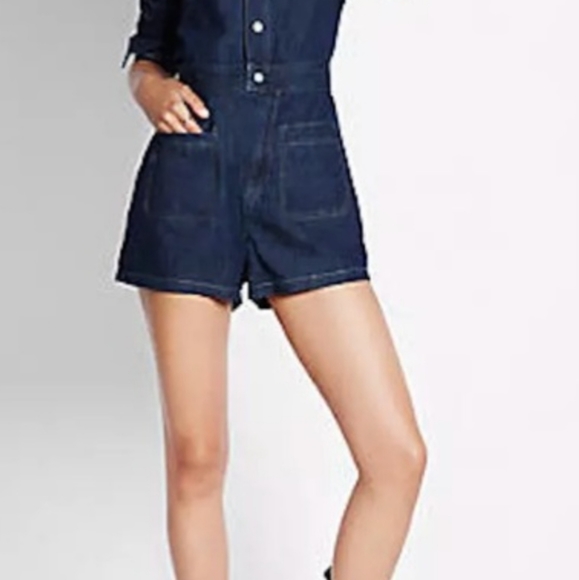 Express Denim Romper - Picture 2 of 6